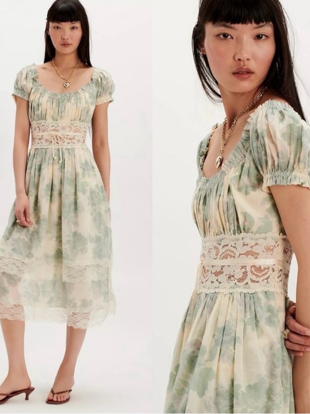 Free People Honeysuckle Midi Dress Size Large